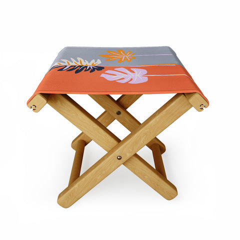 DorisciciArt Doublesided leaves Folding Stool