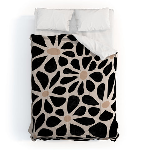 DorisciciArt Mid Century Modern Floral A Comforter