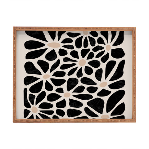 DorisciciArt Mid Century Modern Floral A Rectangular Tray