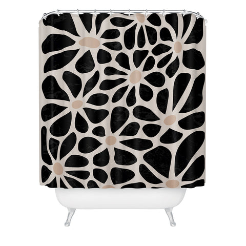DorisciciArt Mid Century Modern Floral A Shower Curtain