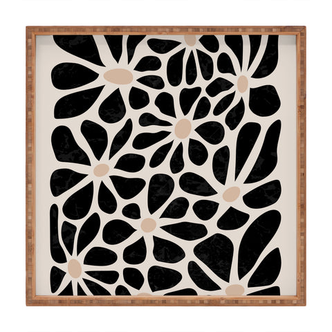 DorisciciArt Mid Century Modern Floral A Square Tray