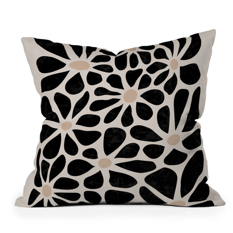 DorisciciArt Mid Century Modern Floral A Throw Pillow