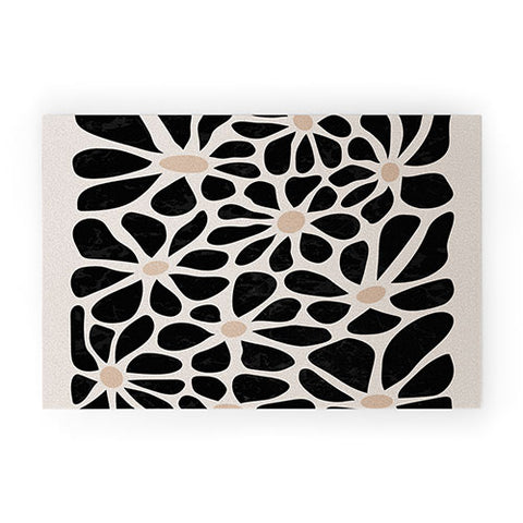DorisciciArt Mid Century Modern Floral A Welcome Mat
