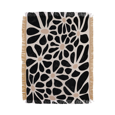 DorisciciArt Mid Century Modern Floral A Throw Blanket