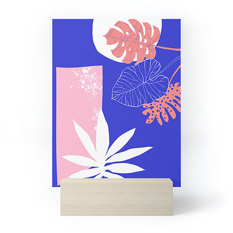 DorisciciArt pink and blue Mini Art Print