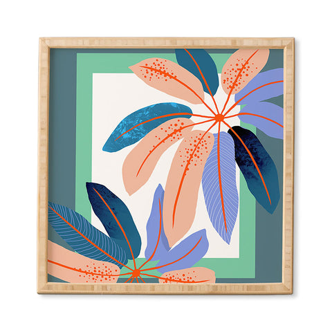 DorisciciArt tropical plants Framed Wall Art
