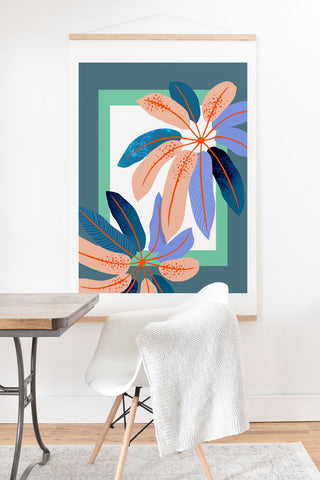 DorisciciArt tropical plants Art Print And Hanger