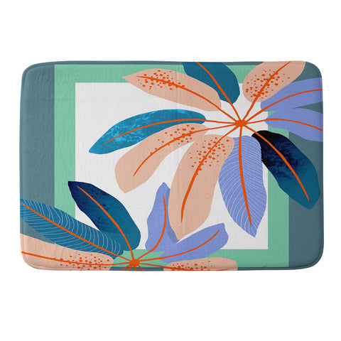 DorisciciArt tropical plants Memory Foam Bath Mat
