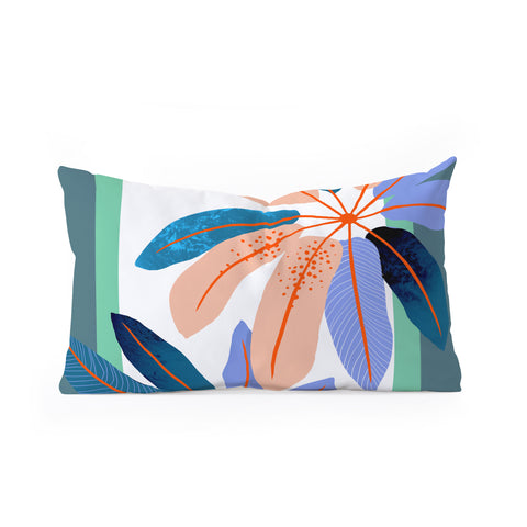 DorisciciArt tropical plants Oblong Throw Pillow
