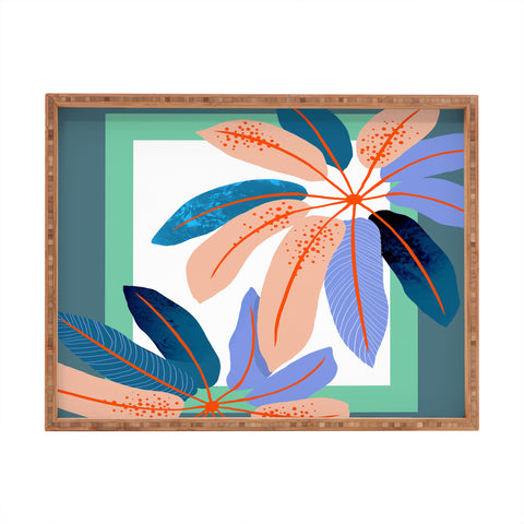DorisciciArt tropical plants Rectangular Tray