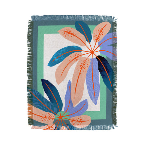 DorisciciArt tropical plants Throw Blanket