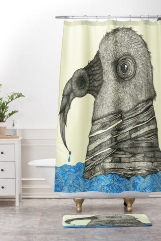 Duane Hosein One Night The Raven Shower Curtain And Mat