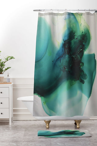 DuckyB Anahata Heart Chakra Shower Curtain And Mat