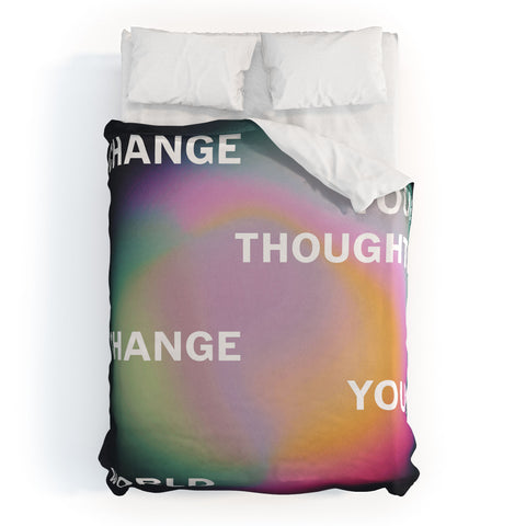 DuckyB Change Your World Duvet Cover