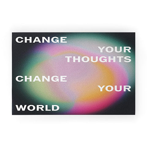 DuckyB Change Your World Welcome Mat