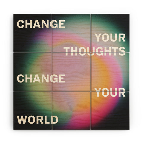 DuckyB Change Your World Wood Wall Mural