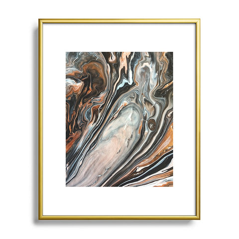 DuckyB Copper and Stone Metal Framed Art Print