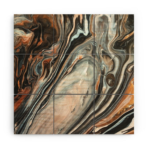 DuckyB Copper and Stone Wood Wall Mural