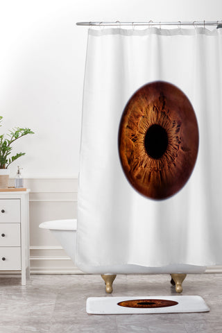 Elena Kulikova Eye See Brown Shower Curtain And Mat