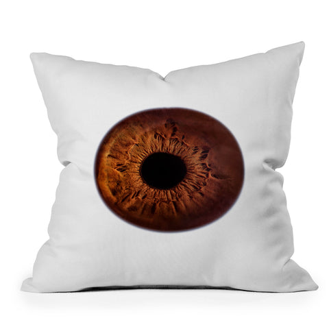 Elena Kulikova Eye See Brown Throw Pillow