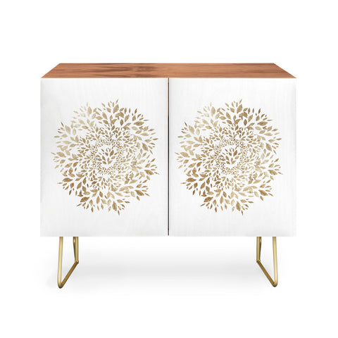 Elenor DG Old Gold Leaves Mandala Credenza