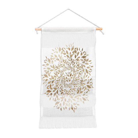 Elenor DG Old Gold Leaves Mandala Wall Hanging Portrait