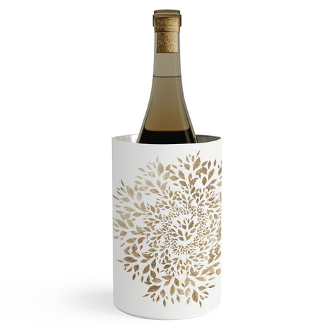 Elenor DG Old Gold Leaves Mandala Wine Chiller