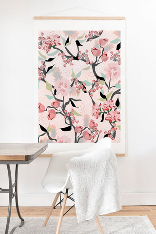 Elenor DG Pink Floral Mystery Art Print And Hanger