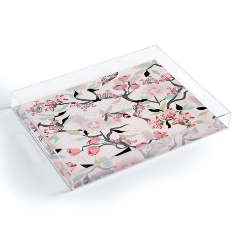 Elenor DG Pink Floral Mystery Acrylic Tray