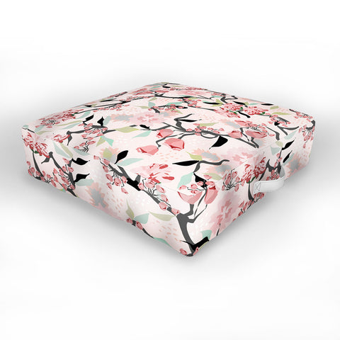 Elenor DG Pink Floral Mystery Outdoor Floor Cushion