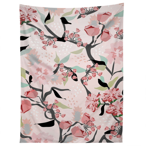 Elenor DG Pink Floral Mystery Tapestry