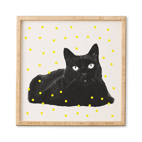 Elisabeth Fredriksson A Black Cat Framed Wall Art
