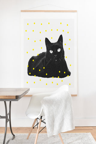 Elisabeth Fredriksson A Black Cat Art Print And Hanger
