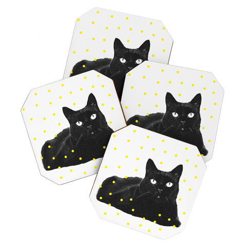 Elisabeth Fredriksson A Black Cat Coaster Set