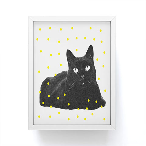 Elisabeth Fredriksson A Black Cat Framed Mini Art Print