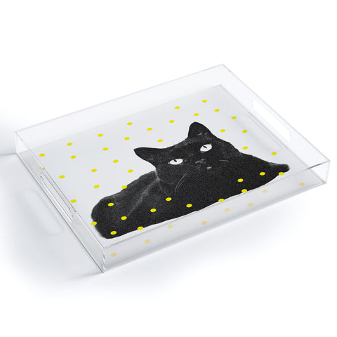 Elisabeth Fredriksson A Black Cat Acrylic Tray