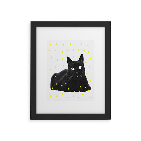 Elisabeth Fredriksson A Black Cat Framed Art Print