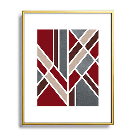 Elisabeth Fredriksson Art Deco Christmas Metal Framed Art Print