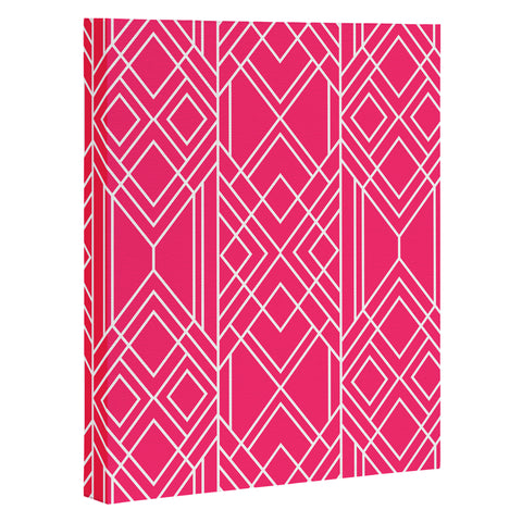 Elisabeth Fredriksson Art Deco Hot Pink Art Canvas