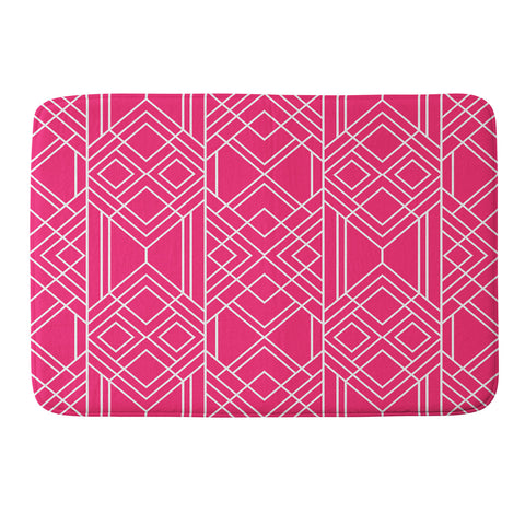 Elisabeth Fredriksson Art Deco Hot Pink Memory Foam Bath Mat