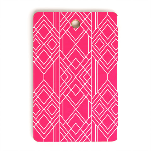 Elisabeth Fredriksson Art Deco Hot Pink Cutting Board Rectangle