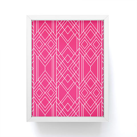 Elisabeth Fredriksson Art Deco Hot Pink Framed Mini Art Print