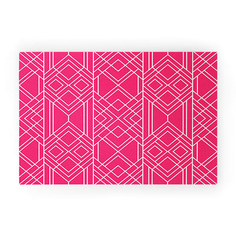 Elisabeth Fredriksson Art Deco Hot Pink Welcome Mat