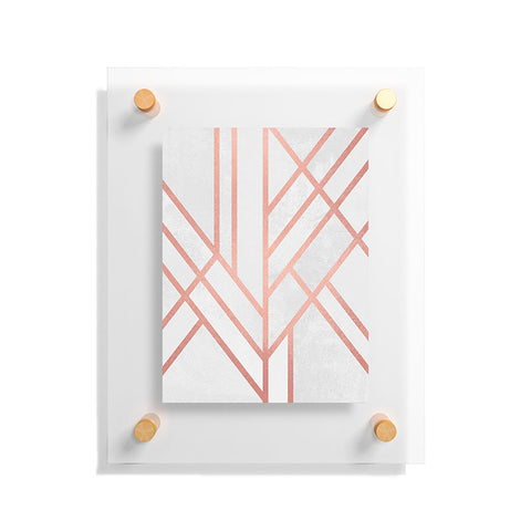 Elisabeth Fredriksson Art Deco Rose Gold Floating Acrylic Print