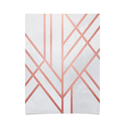 Elisabeth Fredriksson Art Deco Rose Gold Poster