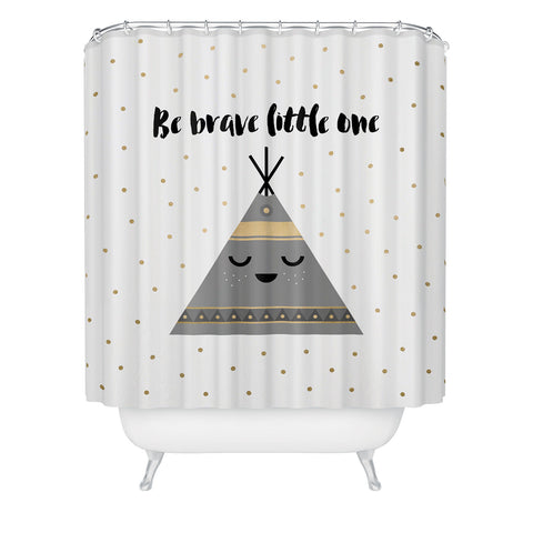 Elisabeth Fredriksson Be Brave Little One Shower Curtain