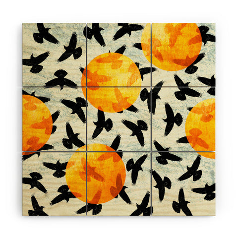 Elisabeth Fredriksson Birds I Wood Wall Mural