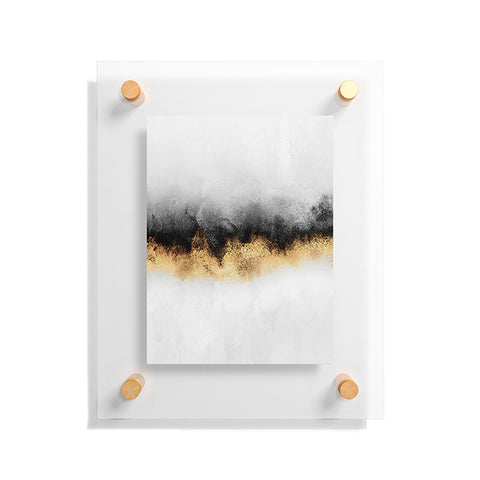 Elisabeth Fredriksson Black And Gold Sky Floating Acrylic Print