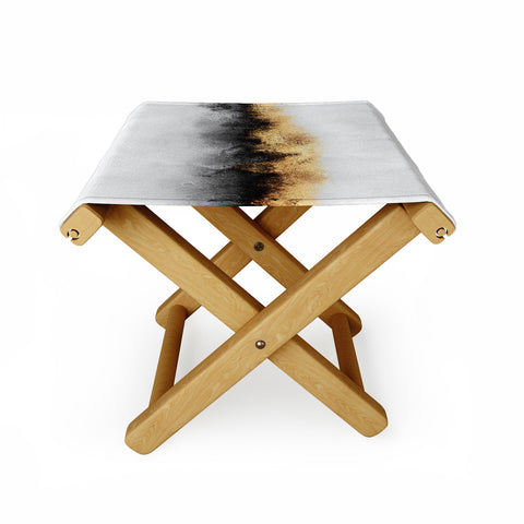 Elisabeth Fredriksson Black And Gold Sky Folding Stool