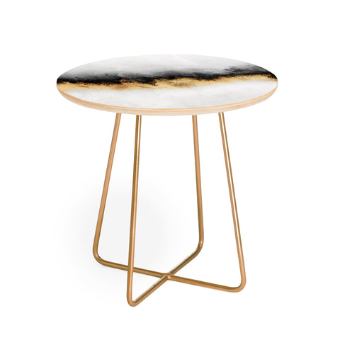 Elisabeth Fredriksson Black And Gold Sky Round Side Table